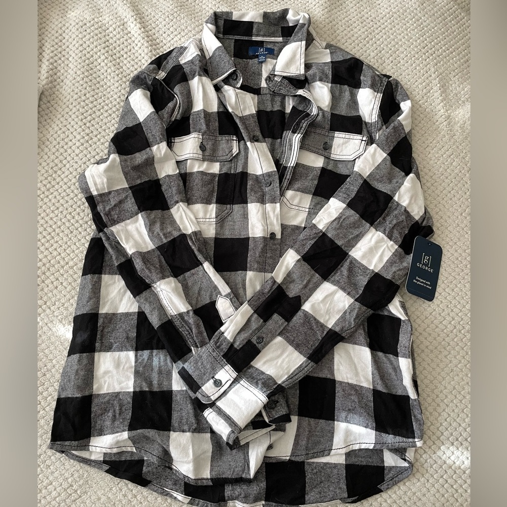 black and white flannel